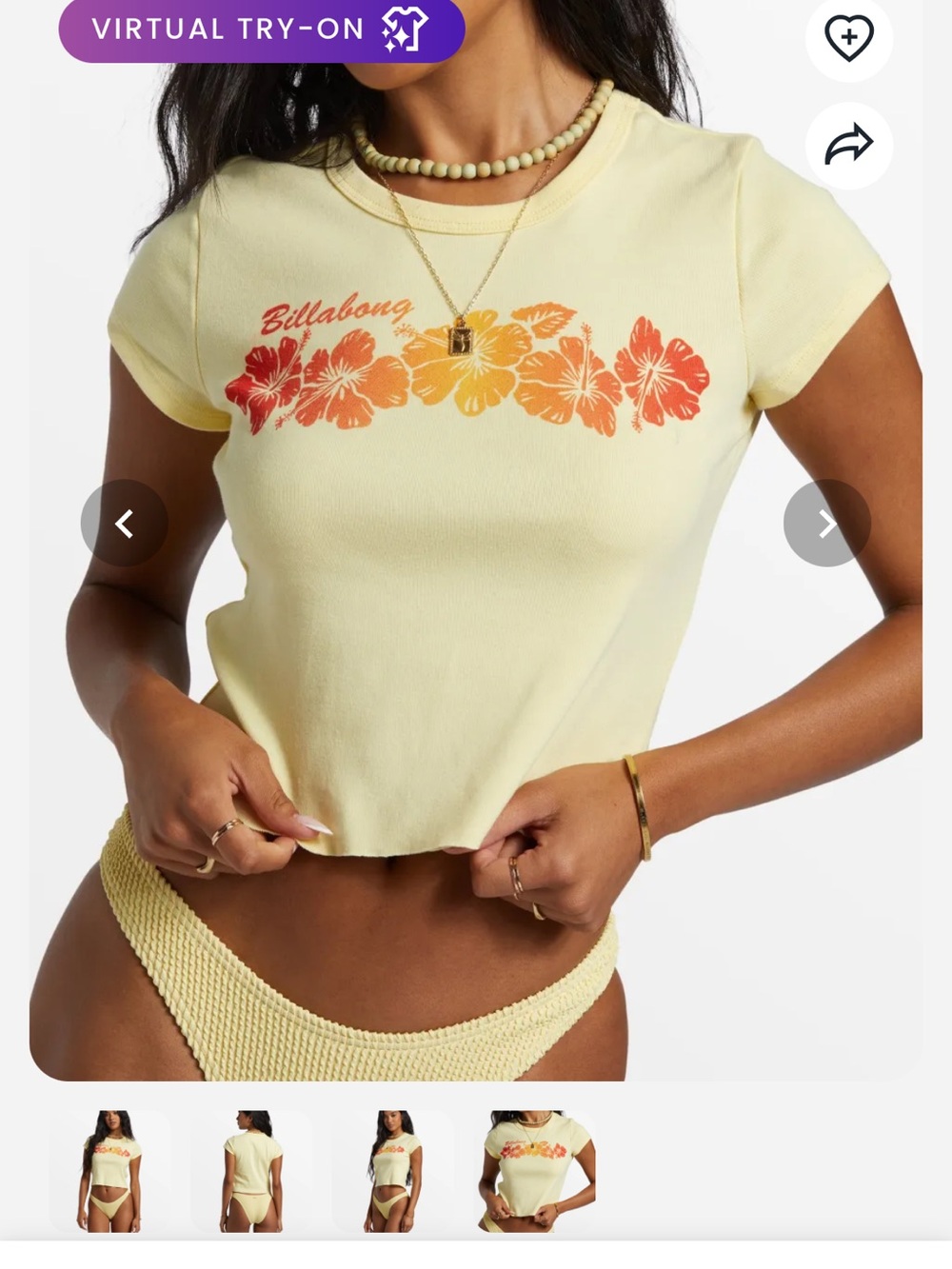 Billabong summer babe shrunken tee shirt - Picture 2 of 6